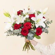 Red Naomi With Lilies
