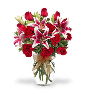 Bouquet di rose e lilium