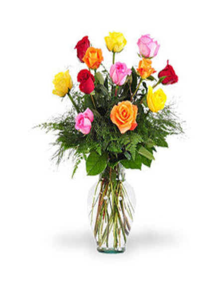 21 Mazzo di rose colorate